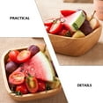 thumbnail image 5 of Soimiss 1Pc Simple Wood Dessert Plate Light Brown Food Container Smooth Edges for Serving, 5 of 8
