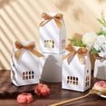 thumbnail image 4 of 24 cajas para fiestas con forma de casa, de 7,2 x 5,2 x 12,5 cm, con cinta de poliéster, de cartón hueco y pequeñas ventanas., 4 of 9