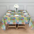thumbnail image 3 of Pioneer Flower Floral Print Pattern Square Tablecloth, Waterproof Wipeable Spillproof Washable Table Cover for Home Kitchen Party Decor, 60"x60", 3 of 6