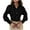 Black, variant on Mikilon Women's Casual Lapel Shirts Solid Color Long Sleeve Button Down Tops Loose Workwear Blouses