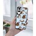 thumbnail image 5 of WIRESTER Shockproof Soft Rubber Cover Case for Samsung Galaxy S25 Edge 6.7 inch 2025, Brindle Brown English Bulldog Funny Playful Postures On Light Blue Background, 5 of 5