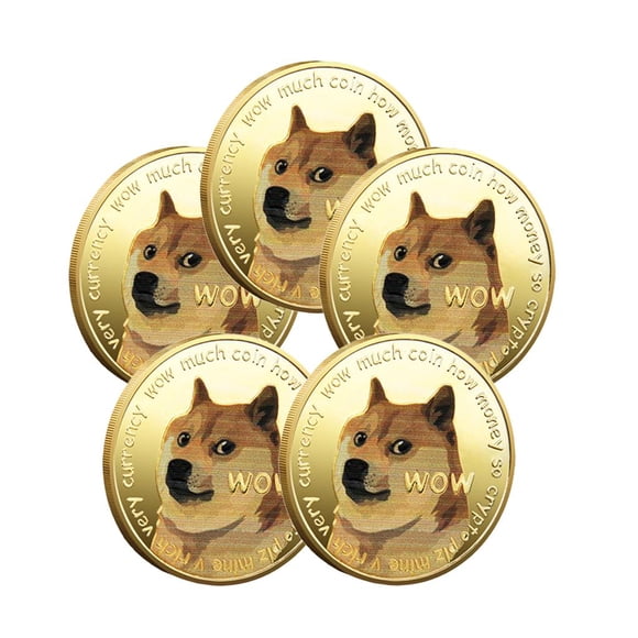 5 Piezas Arte Decoración Golden Dog Monedas Conmemorativas Coleccionables