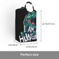 thumbnail image 3 of KLL Hungry Tyrannosaurus Laundry Hamper,Large Canvas Fabric Lightweight Storage Basket Toy Organizer Dirty Clothes Collapsible Waterproof, 3 of 6