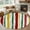Burgundy, variant on Orange Yellow Stripe 2'x3' Washable Rug, Fall Farmhouse Modern Abstract Non-Slip Soft Doormat Area Rugs for Entrance Bathroom Bedsides, Front Doormat Carpet for Kitchen Bedroom, Entryway Floor Mat
