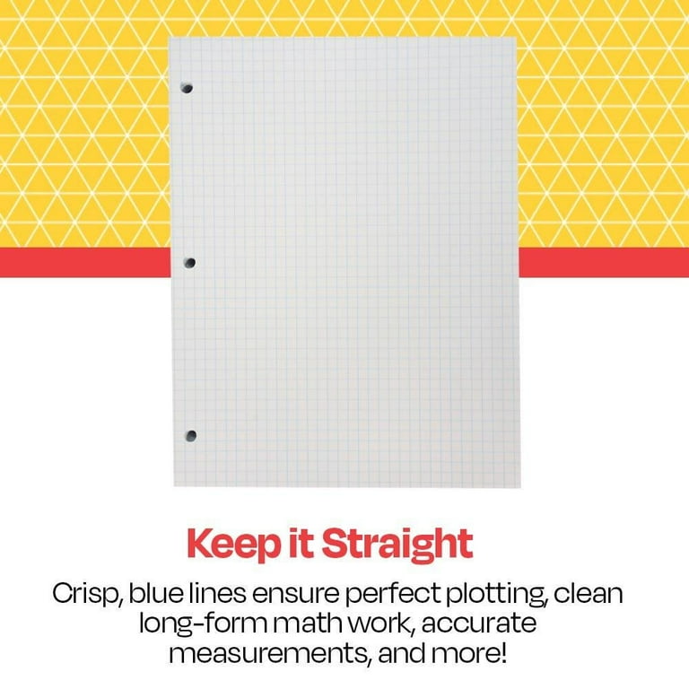 School Smart Graph Grid Paper 3 Hole Punched 8 1 2 x 11 Inches 500 Sheets