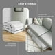 Gymax Canapé Pliant Blanc Chaise Longue Canapé-Lit avec Accoudoirs et Oreiller – image 6 sur 10