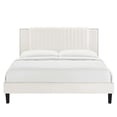 thumbnail image 6 of Modway Zahra Channel Tufted Performance Velvet Full Platform Bed in White, 6 of 8