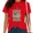A-Red, variant on UNISHE Women's She Loves Jesus And America Too T-Shirt Rose Flower Frame Patriotic Flag Tee Black, M