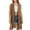 Khaki, variant on Oplxuo Women's Long Fringe Vest 70s Hippie Cardigan Sleeveless Cowgirl Western Faux Suede Tassel Leather Outerwear