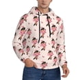 thumbnail image 2 of Rateoe Dachshund Dog Heart Pattern Mens Hoodie, Pullover Hooded Sweatshirt, Kangaroo Pocket Hoodie Ideal for Daily Wear, Travel and Home-Small, 2 of 7