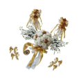 thumbnail image 1 of 12 Pieces Wedding Car Decorations Kit Silk Flower Ribbon Wedding Flower Bows Set Gold, 1 of 9
