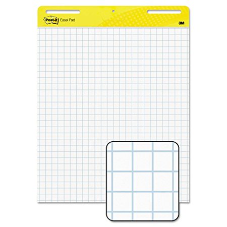 Post-it 560 Easel Pad,Self-Stick,Faint Grid,30 Sheets,25-Inch x30-Inch,2/CT,WE