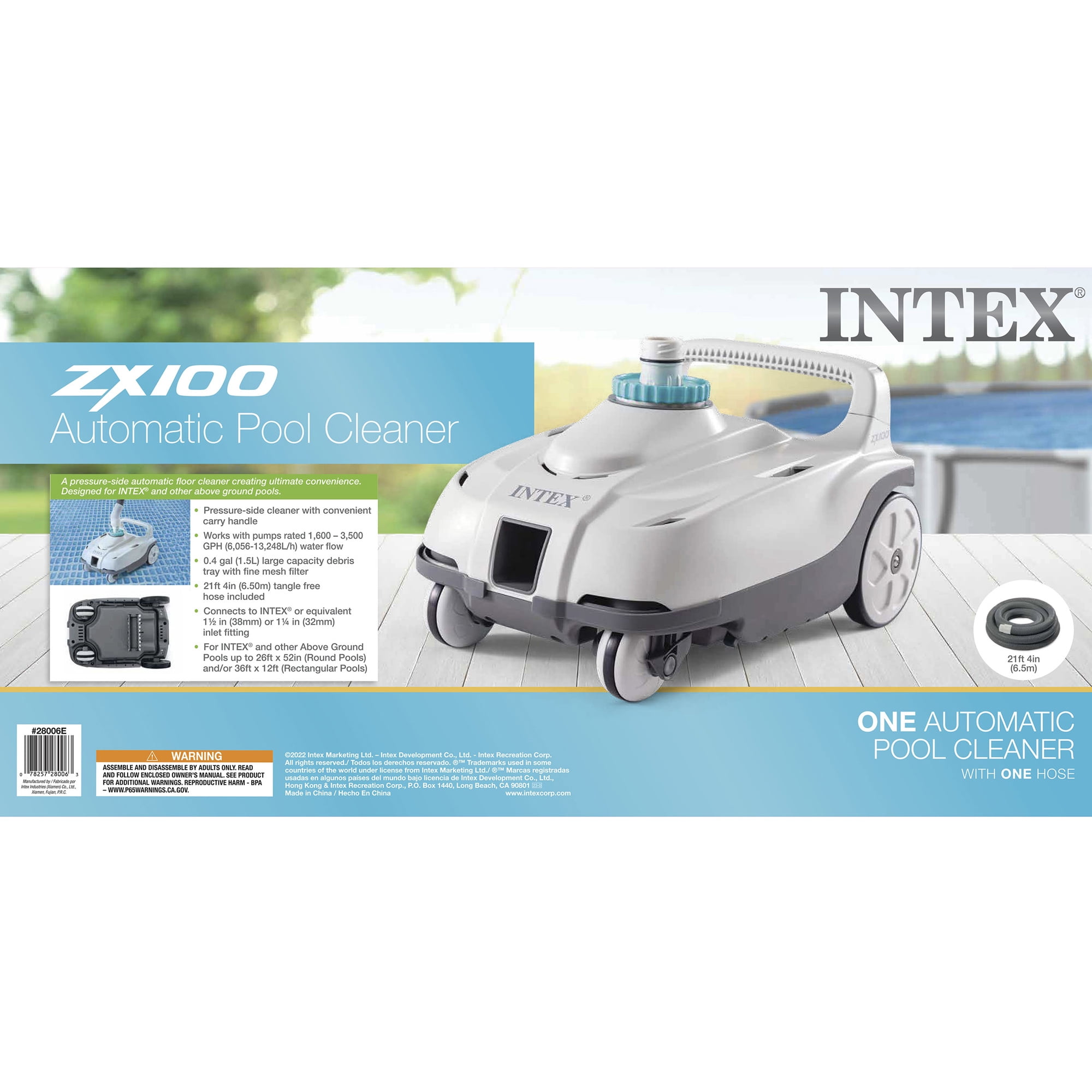 ソルトウォーター Intex ZX100 Auto Pool Cleaner with Krystal Clear Saltwater
