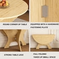 thumbnail image 4 of GZXS Folding Dining Table, 47.31" Round Foldable Table in Ancient Oak Finish, Ultra-Slim 8" Folded Profile, 220lb Capacity, Ideal for Small Spaces & Outdoor Use, 4 of 10