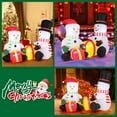 thumbnail image 2 of Gymax 5FT Long Christmas Inflatables LED Lighted Xmas Double Inflatable Snowmen, 2 of 10