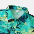 thumbnail image 3 of Mens Shirts Casual Stylish Loose Fit Male Summer Hawaii Beach Tree Print Short Sleeve Turn Down Collar Button Shirt Graphic Y2K, 3 of 4