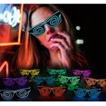 thumbnail image 4 of LINLIN LED Light Up Glasses, Neon Glasses LED Spiral Light Glasses Adjustable Flash Glasses with Wired Control Battery Case for Halloween Christmas Party, 4 of 5