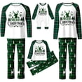 thumbnail image 7 of SUXIAN Family Matching Christmas Pajamas Crew Neck Long Sleeve Top Plaid Pants Soft Cozy Holiday Sleepwear Two Piece Set, 7 of 7