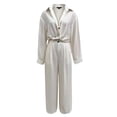 thumbnail image 5 of IWRICH Business Casual Outfits for Women Loose Fit Button down Shirt Wide Leg Pants Two Piece Set Matching Sets with Pockets White XL, 5 of 5