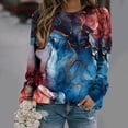 thumbnail image 2 of WXLWZYWL Trendy Sweatshirts For Women 2023 Women Classic And Winter Floral Print Crewneck Long Sleeve Loose Sweatshirt Tops, 2 of 5