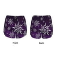 thumbnail image 5 of Lsque Snowflake Gradient Purple Printed Women's Running Shorts with Liner Pockets,Elastic Quick Dry Workout Athletic Gym Yoga Shorts,Womens High Waist Shorts-Medium, 5 of 9