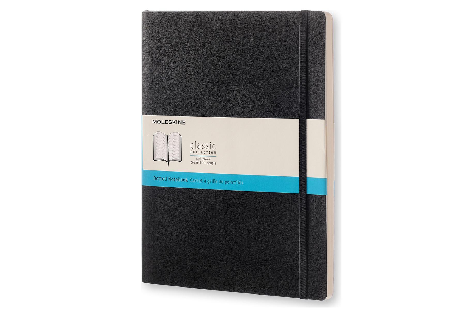 Moleskine Classic Notebook, Extra Large, Dotted, Black, Soft Cover (7.5