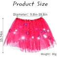 thumbnail image 3 of EHRWE Women's Skirt Glimmering Sequin Led Light Up Half Skirt Tutu With Starry Netting For Adults Sparkling Party Wear Festival Party Skirt, 3 of 4