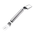 thumbnail image 2 of 2-in-1 Stainless Steel Watermelon Fruit Cutter with Fork for Easy Slicing and Serving – Portable Kitchen Tool for Home, Camping, and Picnics, 2 of 8