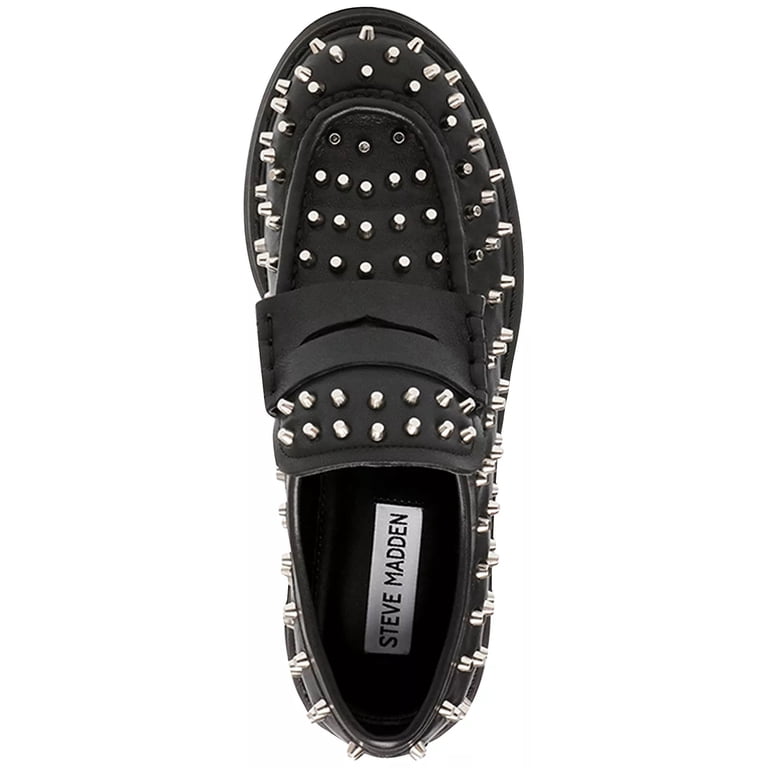Steve Madden Black Embellished Slip-On Loafers s-l400.jpg main image 4