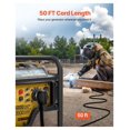 thumbnail image 4 of 30A Generator Extension Cord 50ft 6-50P to 6-50R, 7500W Power Cable, 8AWG Heavy Duty ETL Listed, 4 of 9