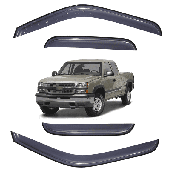 Window Visor for 99-06 Chevy Silverado & GMC Sierra 1500 Extended Cab Rain Guard