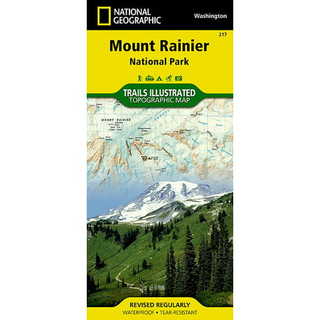 National geographic maps: trails illustrated: mount rainier national park - folded map: