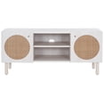 thumbnail image 2 of SAFAVIEH Ophelia Coastal 2 Door 2 Shelf Media Stand, White (46.9 in. W x 15.5 in. D x 21 in. H), 2 of 16