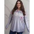 thumbnail image 5 of Weardear Plus Size Tops for Women Pleated Puff Long Sleeve Shirts Fall Tunic Top, 5 of 5