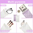 thumbnail image 4 of Soda Candy 4 Pack Checkered Small Makeup Bag for Purse, Waterproof Leather Mini Cosmetic Pouch No Zipper Self Closing Lipstick Coin Bag for Women Travel, 4 of 8