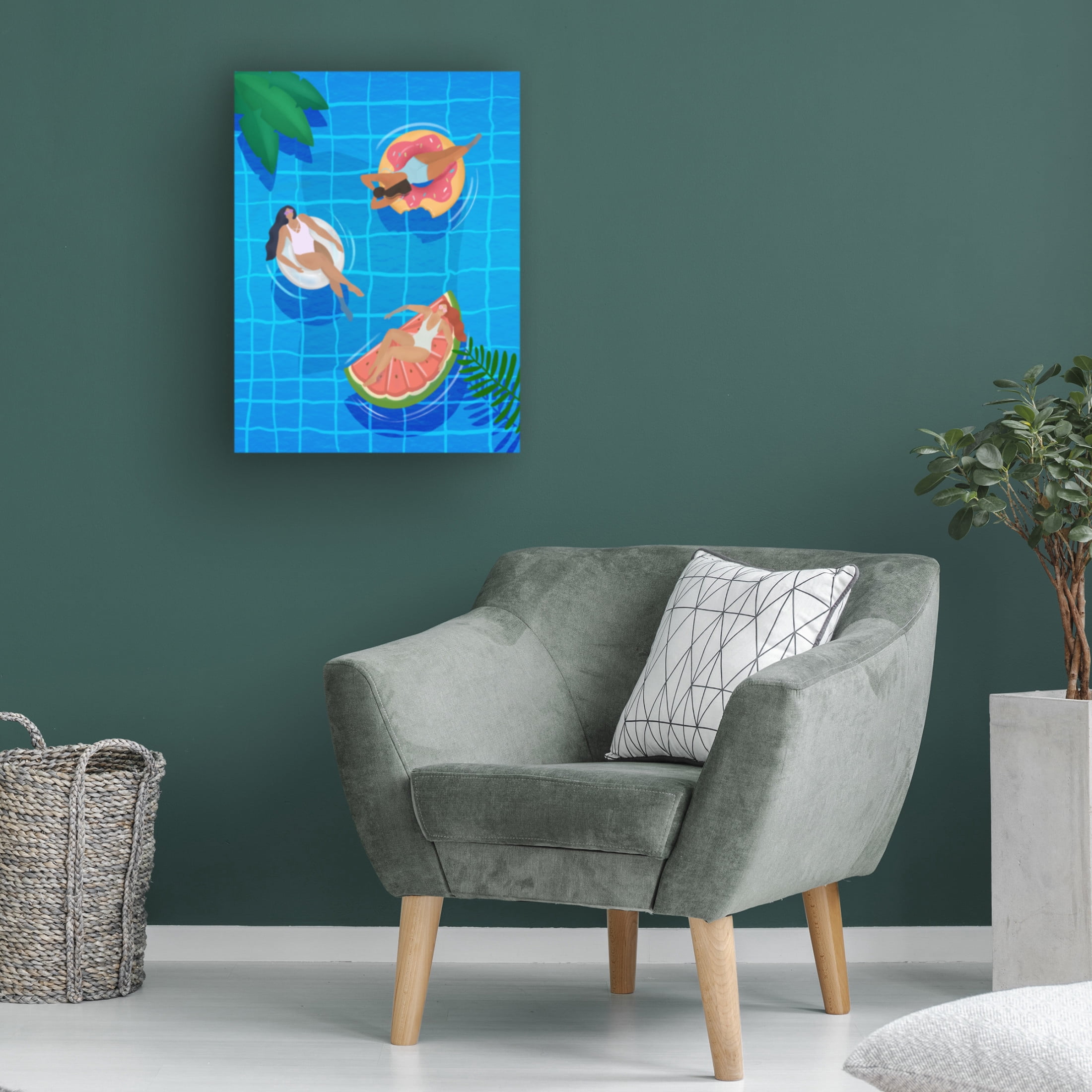 Trademark Fine Art Petra Lizde Pool Ladies Canvas Wall Art