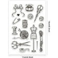 thumbnail image 4 of Sewing Clear Stamps for Card Making Knitting Rubber Stamps Retro Transparent Craft Stamp Crochet Yarn Scissor Seal Stamp for DIY Scrapbooking, 4 of 9