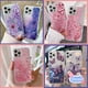thumbnail image 2 of Para Samsung Galaxy A23 A13 4G F23 M32 5G A22 M13 M32 M22 F22 4G A20S A20 A30 Glitter Liquid Case Mariposa Melocotón Flor Bling Dinámica Arena Movediza Brillante Cubierta Trasera Gao Jiahui unisex, 2 of 2