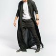 thumbnail image 3 of Full Length Mens Baggy Casual Coat Cape Loose Long Cardigan Cloak Tops Outwear, 3 of 8