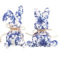 thumbnail image 1 of Figurita de conejo de Pascua de estilo porcelana azul y blanca adorno de conejo • Decoración navideña para mesa central • Decoración duradera para fiestas de Pascua, 1 of 6