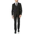 thumbnail image 3 of Caravelli Men's S600512U 3-Piece Single Breasted Slim Fit Vested Suit - Black - 54R, 3 of 13