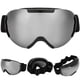 thumbnail image 5 of Gafas de esquí BuyWeek para hombres y mujeres a prueba de viento color plateado rojo negro azul amarillo, 5 of 11