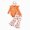 R635-Orange, variant on NOLDARES Newborn Infant Girl Outfits Ribbed Ruffle Romper Bell Bottom Pants and Headband 3Pcs Fall Winter Clothes Set,Orange,12-18 M