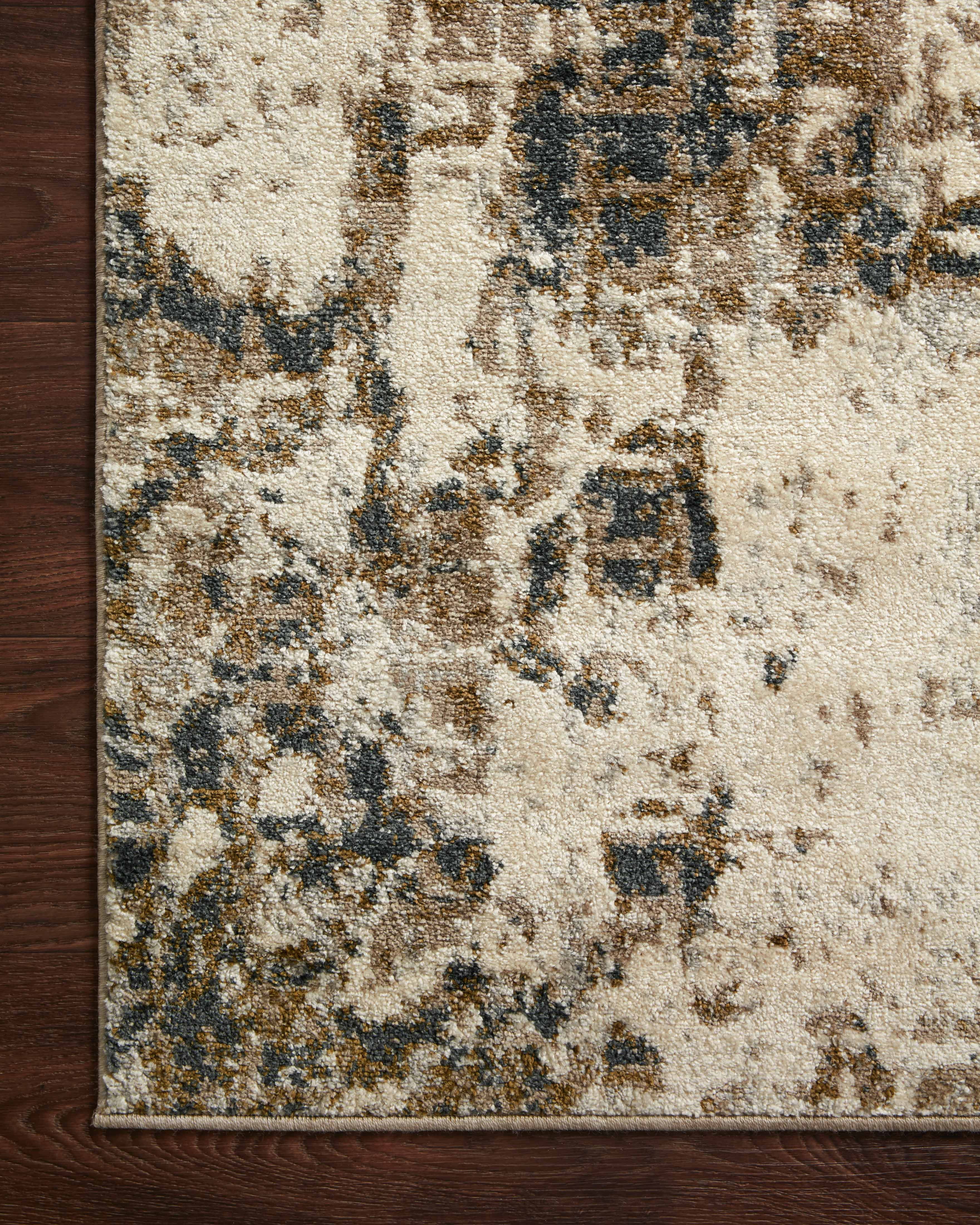 Loloi Spirit SPI-01 Abstract Pewter / Olive Area Rug 2'-7" x 10'-0"