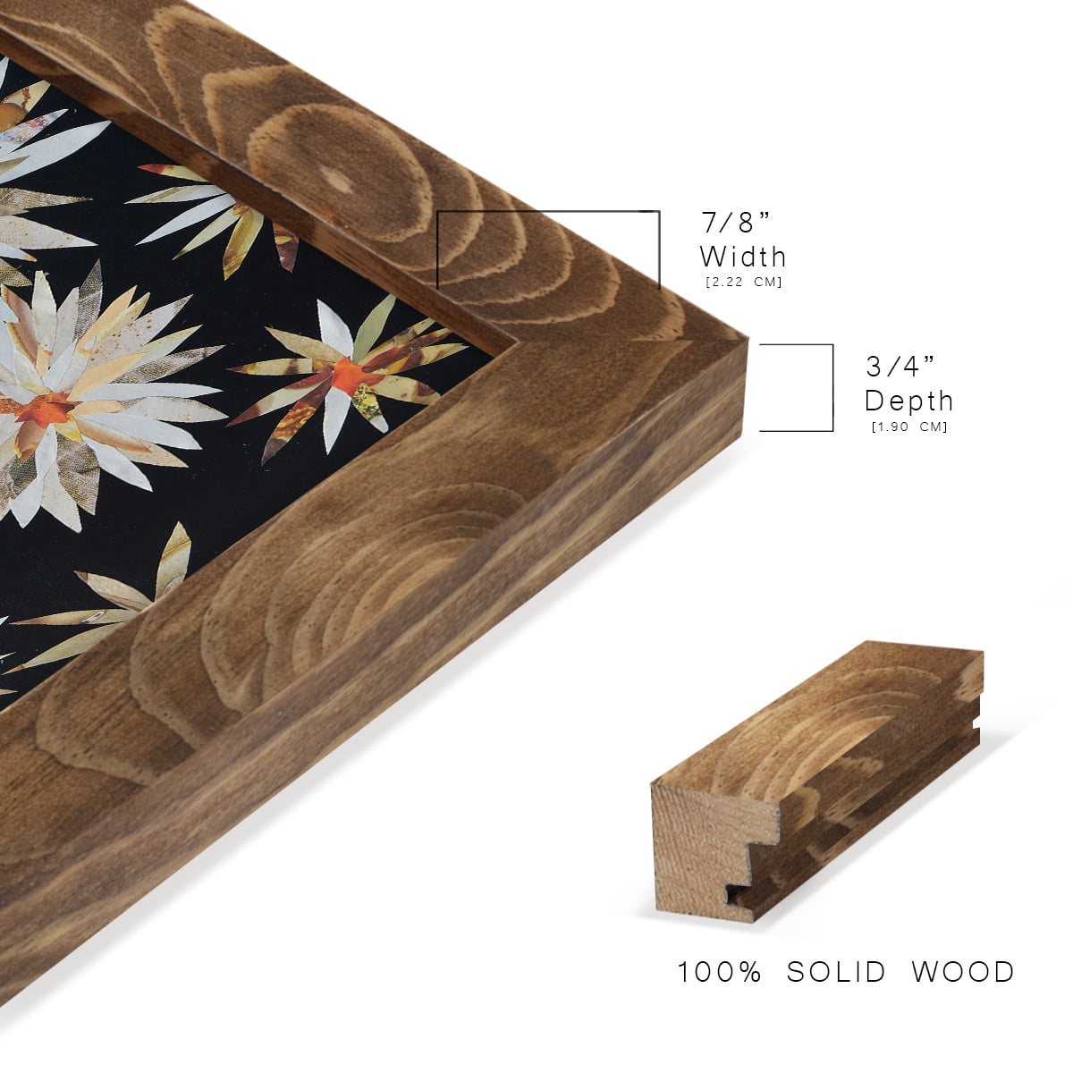 Starburst Too II - Framed Print w/glass - Walnut