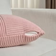 thumbnail image 4 of ancy Homi 2 Packs Blush Pink Big Decorative Throw Pillow Covers 24x24 Inch for Living Room Couch Bed Sofa, Rustic Farmhouse Boho Home Decor, Soft Corss Corduroy Patchwork Accent Cushion Case 60x60 cm, 4 of 8