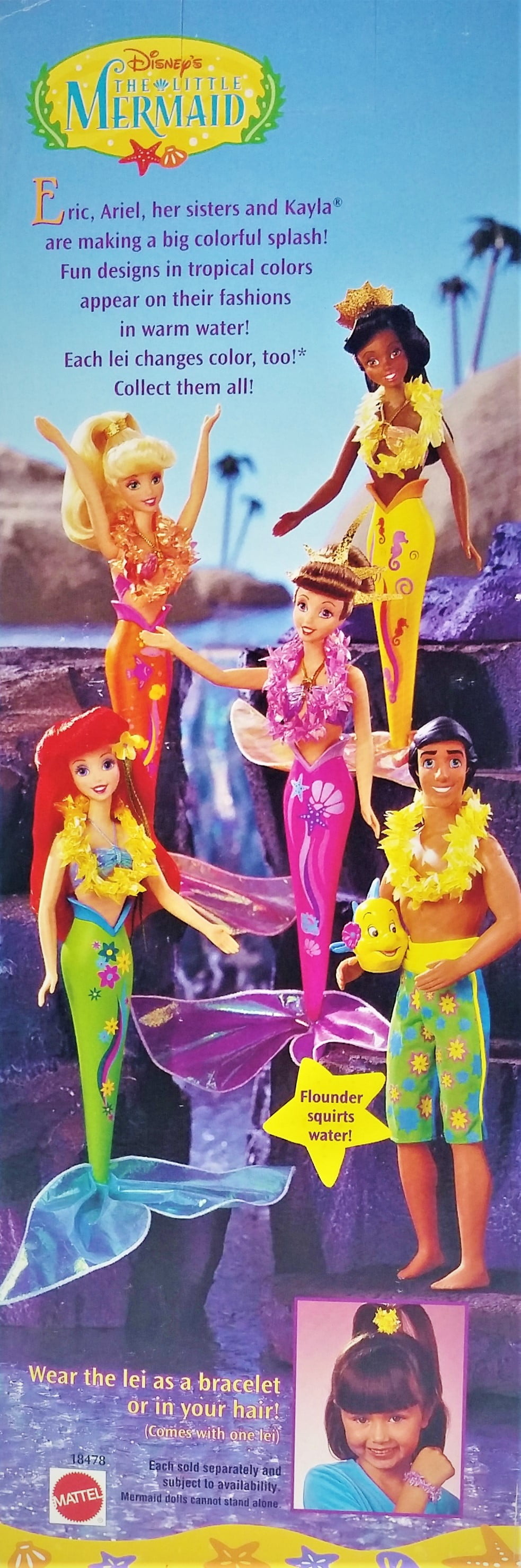 Disney's The Little Mermaid Tropical Splash Eric Doll 1997 Mattel