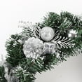 thumbnail image 2 of Norbi LED Christmas Wreath, Front Door Hanging Garland with Battery Powered LED Light String,Holidays Home Decoration,Silver,40cm, 2 of 7