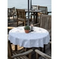 thumbnail image 3 of Outdoor Tablecloth with Umbrella Hole Zipper Blue Cherry Round Tablecloth 60" Waterproof Outside Table Cloth Elegant Pastoral Farmhouse Art Polka Dots Patio Table Cover Tablecloths for Picnic Party, 3 of 8
