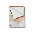 thumbnail image 2 of Christmas Soft Flannel Fleece Throw Blanket, Cartoon Face of Santa with Pink Cheeks White Beard and Mistletoe on His Hat, Cozy Plush for Indoor and Outdoor Use, 70" x 90", Multicolor, by Ambesonne, 2 of 6